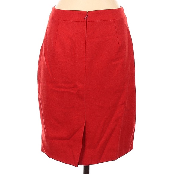 J Crew Coral Orange Wool Blend Pencil Skirt 2 - Picture 9 of 9
